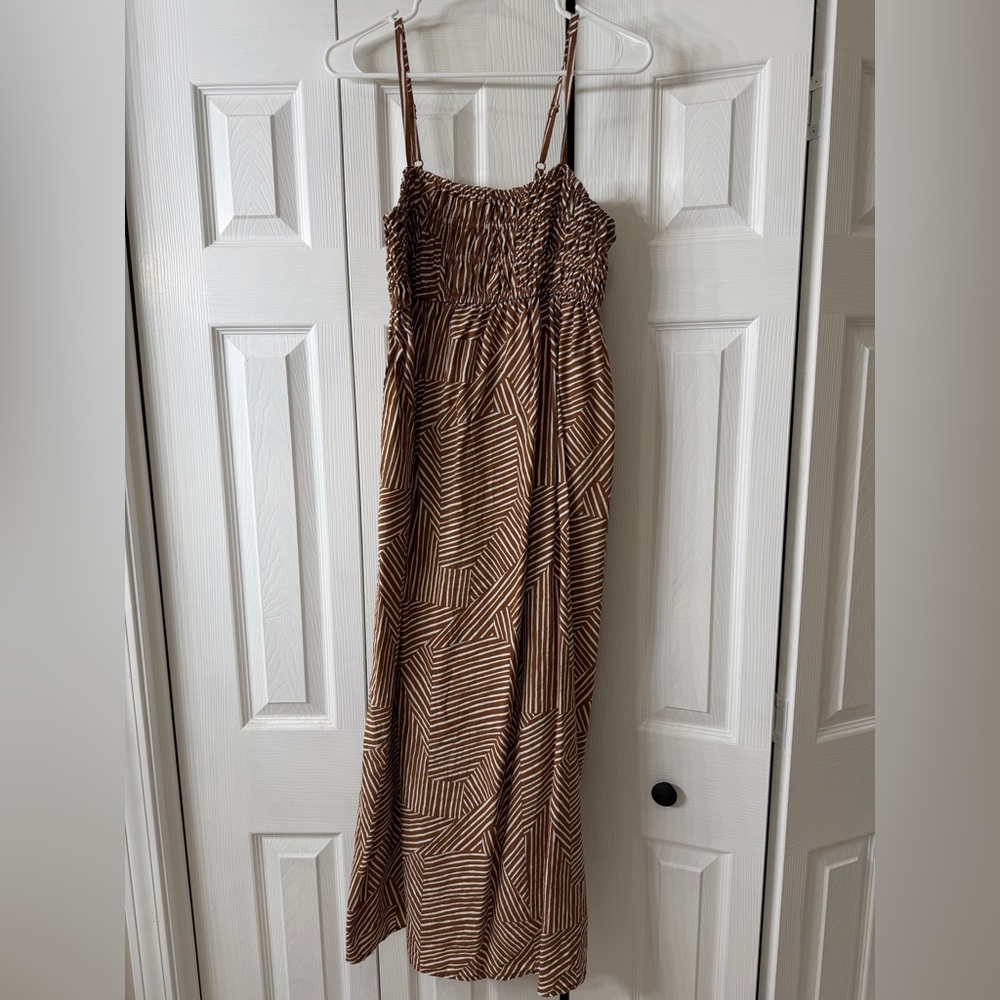a new day Brown and White Striped Dress
